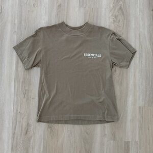Fear of God Essentials Beige T-Shirt Size Small Boxy